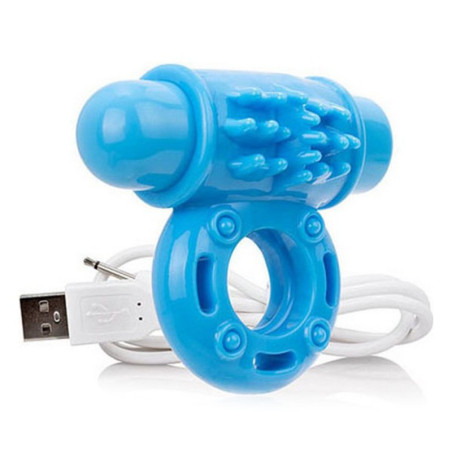 Anello Fallico Vibraring The Screaming O Charged Owow Azzurro