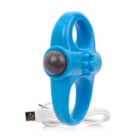 Anello Fallico Vibraring The Screaming O Charged Yoga Azzurro