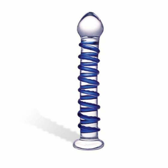 Dildo di Vetro Blue Spiral...