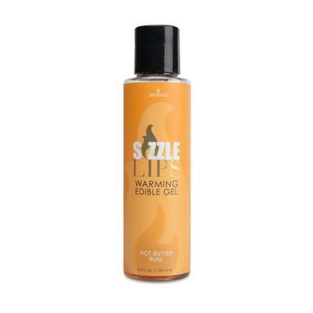 Gel Commestibile Effetto Caldo Sizzle Lips Butter Rum 125ml Sensuva 7327
