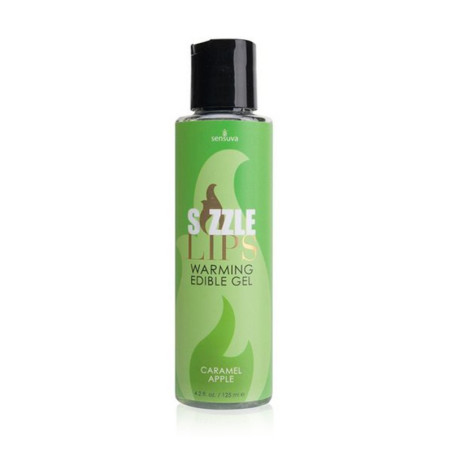 Gel Commestibile Effetto Caldo Sizzle Lips Mela Caramellata 125ml Sensuva 7310