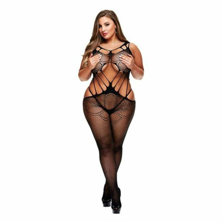 Body senza Cuciture Suspender Taglia Grande Baci Lingerie 00346