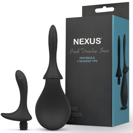 Peretta per pulizia Anale Nexus Nero 3 Pezzi