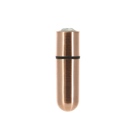 Vibratore Mini First Class Mini PowerBullet Crystal 9 Oro Rosa
