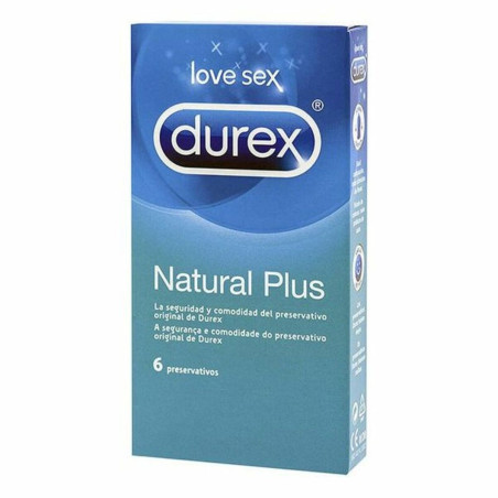 Preservativi Durex Natural Plus Ø 5,6 cm (6 uds)